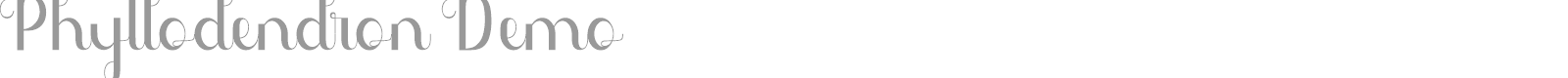 Phyllodendron font preview